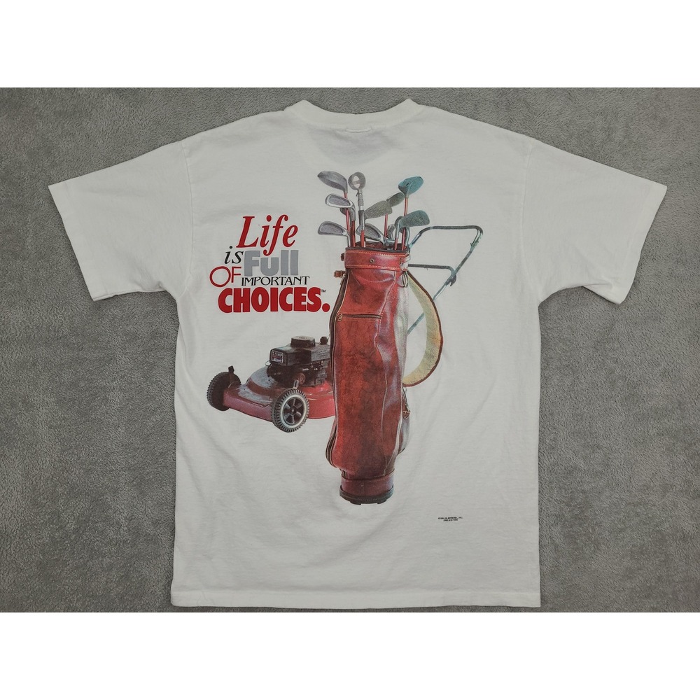 VTG 1994 Touch of‎ Gold Spring Ford Golf Life is Full of Choices Shirt L White